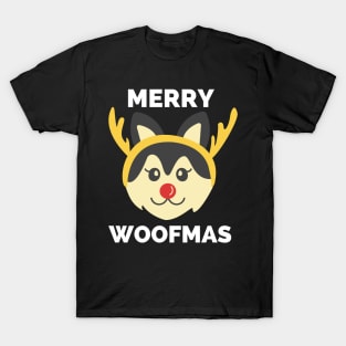 Merry Woofmas - Merry Woofmas Funny Merry Christmas Tree Dogs Lovers Owner Gift For Women Men T-Shirt